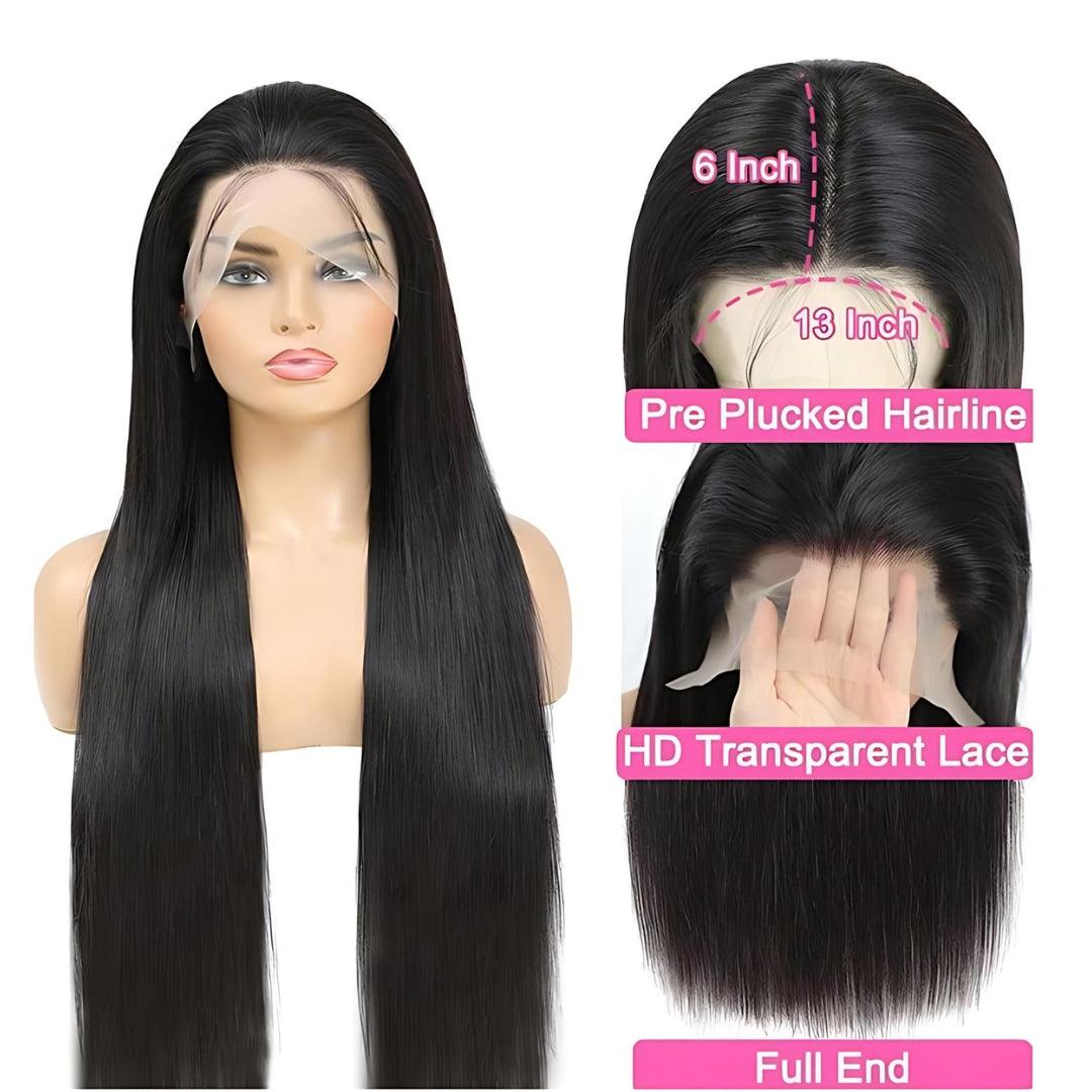 Straight Transparent Lace Frontal Wig|Opushe Wig - opushewig